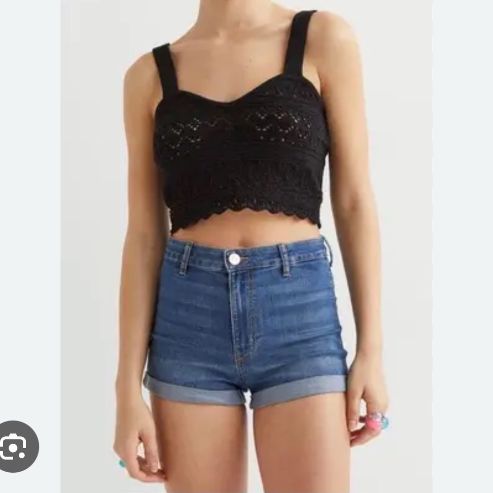 High Waisted Denim Blue Women's Shorts